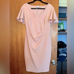 ASOS Blume Maternity baby shower flutter sleeve body-conscious midi dress